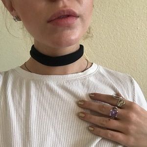 Medium Black Wrapped Choker - Also in White